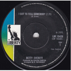 Betty Everett I Got To Tell Somebody / Why Are You Leaving Me? USED VINYL 7INCH 45 RPM