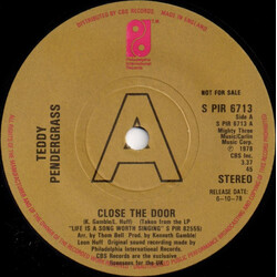 Teddy Pendergrass Close The Door / Only You USED VINYL 7INCH 45 RPM PROMO