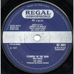 The Move Flowers In The Rain USED VINYL 7INCH 45 RPM SINGLE