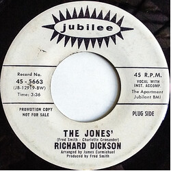 Richard Dickson (2) The Jones' USED VINYL 7INCH 45 RPM PROMO