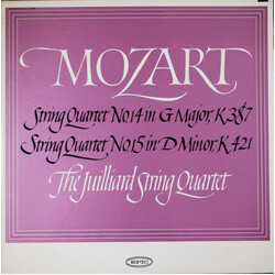 Wolfgang Amadeus Mozart / Juilliard String Quartet String Quartet No. 14 In G Major, K. 387 / String Quartet No. 15 In D Minor, K. 421 Vinyl LP USED