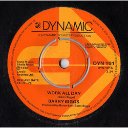 Barry Biggs / The Dynamites Work All Day / Play All Night USED VINYL 7INCH 45 RPM PROMO
