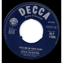 Dickie Valentine Take Me In Your Arms Vinyl 7" USED