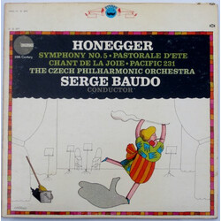 Arthur Honegger / Serge Baudo / The Czech Philharmonic Orchestra Symphony No. 5 / Pastorale D'ete / Chant De La Joie / Pacific 231 Vinyl LP USED
