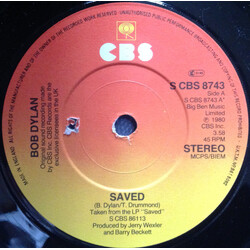 Bob Dylan Saved USED VINYL 7INCH SINGLE 45 RPM