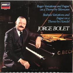 Jorge Bolet / Max Reger / Johannes Brahms Variations And Fugue On A Theme By Telemann / Variations And Fugue On A Theme By Handel Vinyl LP USED