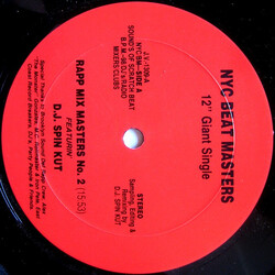 D.J. Spin Kut Rapp Mix Masters No. 2 USED VINYL 12INCH 33 S RPM SINGLE MIXED STEREO