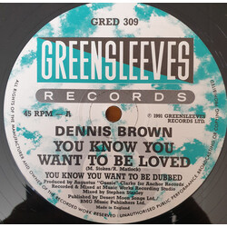 Dennis Brown You Know You Want To Be Loved Vinyl 12" USED