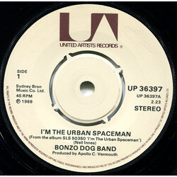 Bonzo Dog Doo-Dah Band I'm The Urban Spaceman USED VINYL 7INCH 45 RPM SINGLE STEREO