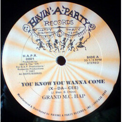Hap (2) You Know You Wanna Come (X-Da-Cee) USED VINYL 12INCH 33 S RPM