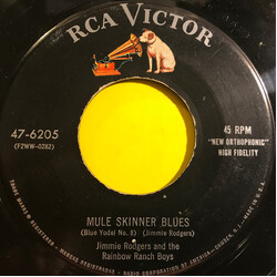 Jimmie Rodgers / The Rainbow Ranch Boys Mule Skinner Blues (Blue Yodel No. 8) USED VINYL 7INCH 45 RPM SINGLE