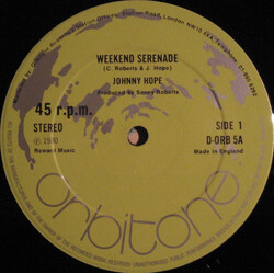 Johnny Hope Weekend Serenade / Confidential Vinyl 12" USED
