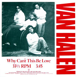 Van Halen Why Can't This Be Love USED VINYL 12INCH SINGLE PROMO