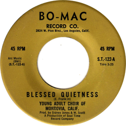 Young Adult Choir Of Monrovia, Calif. Blessed Quietness Vinyl 7" USED
