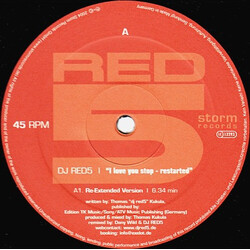 DJ Red 5 I Love You Stop - Restarted VINYL 12" USED