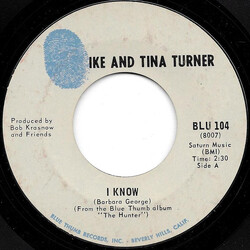 Ike & Tina Turner I Know / Bold Soul Sister USED VINYL 7INCH 45 RPM SINGLE STYRENE