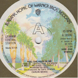 Graham Central Station Feel The Need In Me USED VINYL 7INCH 45 RPM SINGLE