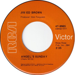 Jim Ed Brown Angel's Sunday USED VINYL 7INCH 45 RPM SINGLE