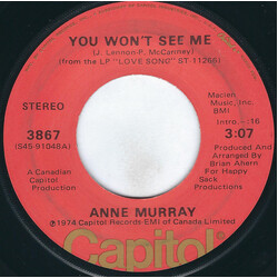 Anne Murray You Won't See Me / He Thinks I Still Care USED VINYL 7INCH 45 RPM SINGLE