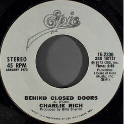 Charlie Rich Behind Closed Doors / I Take It On Home USED VINYL 7INCH 45 RPM REISSUE