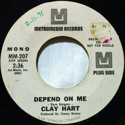 Clay Hart Depend On Me USED VINYL 7INCH 45 RPM SINGLE PROMO
