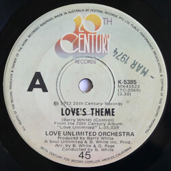 Love Unlimited Orchestra Love's Theme / Sweet Moments USED VINYL 7INCH 45 RPM
