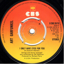 Art Garfunkel I Only Have Eyes For You USED VINYL 7INCH 45 RPM SINGLE STEREO