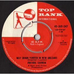 Freddy Cannon Way Down Yonder In New Orleans VINYL 7" USED