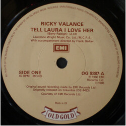 Ricky Valance / Bobby Angelo Tell Laura I Love Her / Baby Sittin' USED VINYL 7INCH