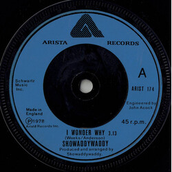 Showaddywaddy I Wonder Why Vinyl 7" USED