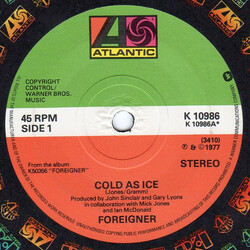 Foreigner Cold As Ice USED VINYL 7INCH 45 RPM SINGLE