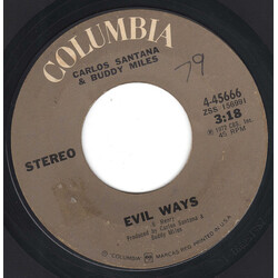Carlos Santana / Buddy Miles Evil Ways USED VINYL 7INCH 45 RPM STEREO