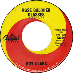 Roy Clark Rose Colored Glasses / Everybody Watches Me USED VINYL 7INCH 45 RPM SINGLE