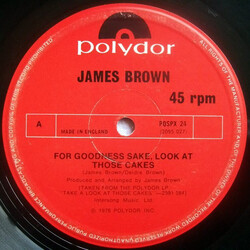 James Brown For Goodness Sake, Look At Those Cakes / Get Up, I Feel Like Being A Sex Machine USED VINYL 12INCH 45 RPM