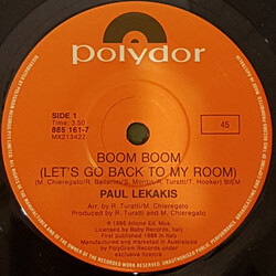 Paul Lekakis Boom Boom (Let's Go Back To My Room) USED VINYL 7INCH 45 RPM SINGLE