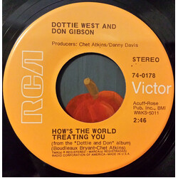 Dottie West / Don Gibson How's The World Treating You USED VINYL 7INCH SINGLE