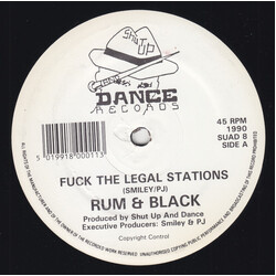 Rum & Black Fuck The Legal Stations / I'm Not In Love USED VINYL 12INCH 45 RPM