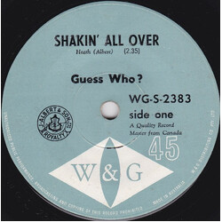The Guess Who Shakin' All Over / Till We Kissed USED VINYL 7INCH SINGLE 45 RPM