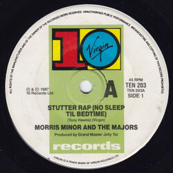 Morris Minor And The Majors Stutter Rap (No Sleep Til Bedtime) USED VINYL 7INCH 45 RPM SINGLE