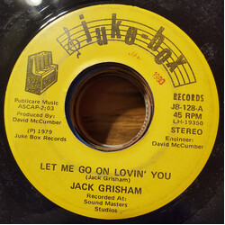 Jack Grisham (3) Let Me Go On Lovin' You USED VINYL 7INCH 45 RPM STEREO