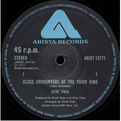 Gene Page Close Encounters Of The Third Kind USED VINYL 12INCH 45 RPM LIMITED EDITION STEREO