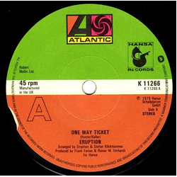 Eruption Germany One Way Ticket Vinyl 7" USED
