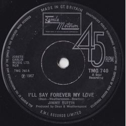 Jimmy Ruffin I'll Say Forever My Love Vinyl 7" USED