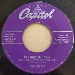Jean Shepard I'd Rather Die Young / A Dear John Letter USED VINYL 7INCH 45 RPM