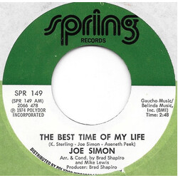 Joe Simon The Best Time Of My Life USED VINYL 7INCH 45 RPM SINGLE