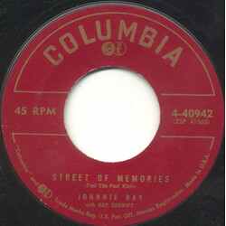 Johnnie Ray / Ray Conniff Street Of Memories / Build Your Love (On A Strong Foundation) USED VINYL 7INCH 45 RPM SINGLE