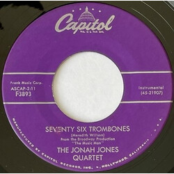 The Jonah Jones Quartet Seventy Six Trombones USED VINYL 7INCH 45 RPM