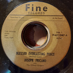 Joseph Fricano (2) / Winifred Credit Blessed Everlasting Peace / Dear God, Be With Our Sons USED VINYL 7INCH 45 RPM