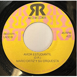 Mario Ortiz Y Su Orquesta Negra Quiereme / Amor Estudiantil Rico USED VINYL 7INCH 45 RPM SINGLE