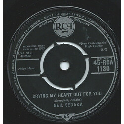 Neil Sedaka Crying My Heart Out For You USED VINYL 7INCH 45 RPM